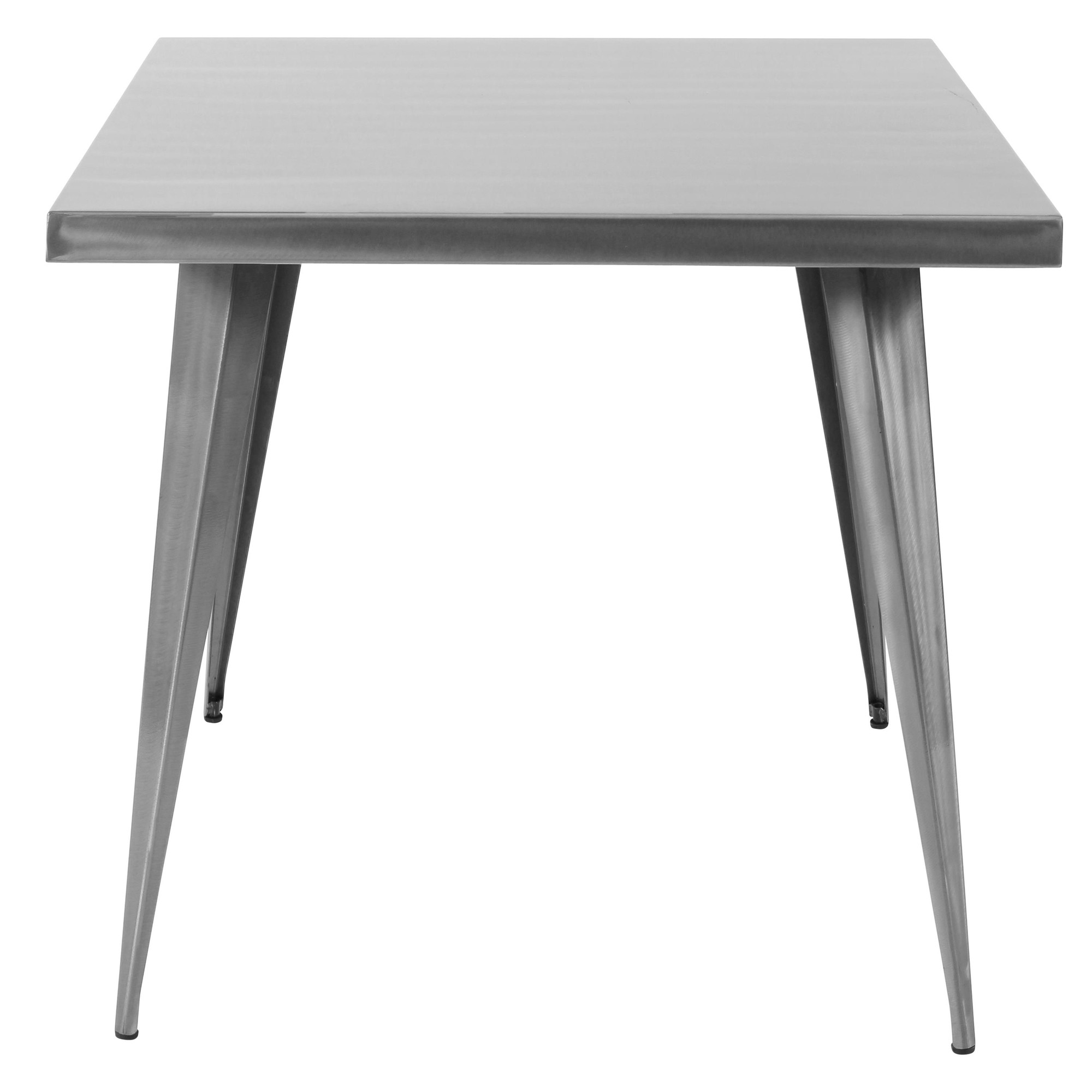 Austin Brushed Silver Industrial 32 Inch Dining Table 9 Austin Brushed Silver Industrial 32 Inch Dining Table - Image 9