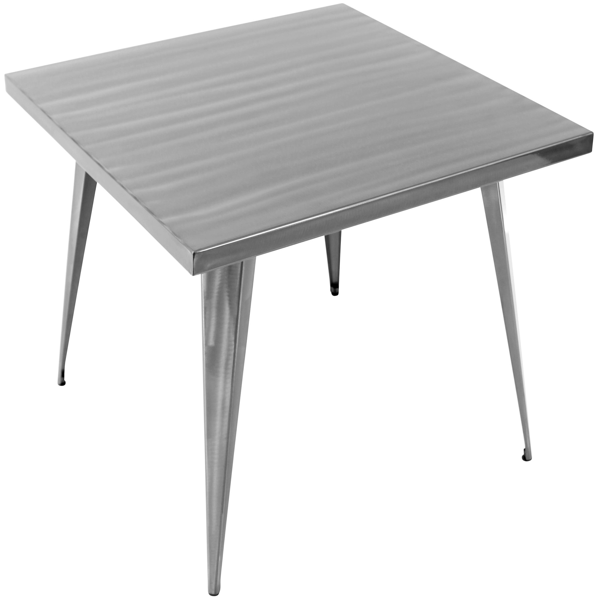 Austin Brushed Silver Industrial 32 Inch Dining Table 10 Austin Brushed Silver Industrial 32 Inch Dining Table - Image 10
