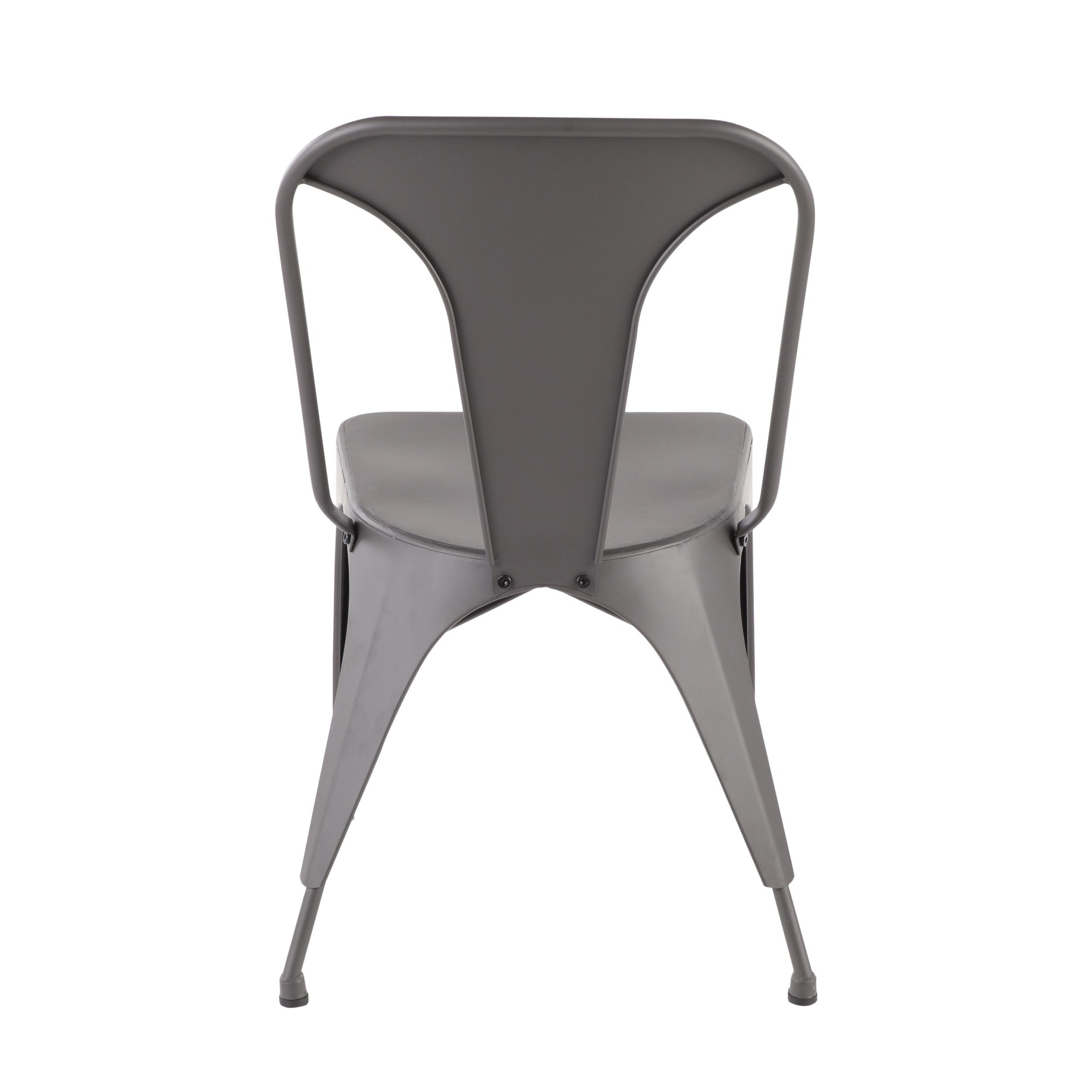 Austin Matte Grey Industrial Dining Chairs (Set of 2) 6 Austin Matte Grey Industrial Dining Chairs (Set of 2) - Image 6