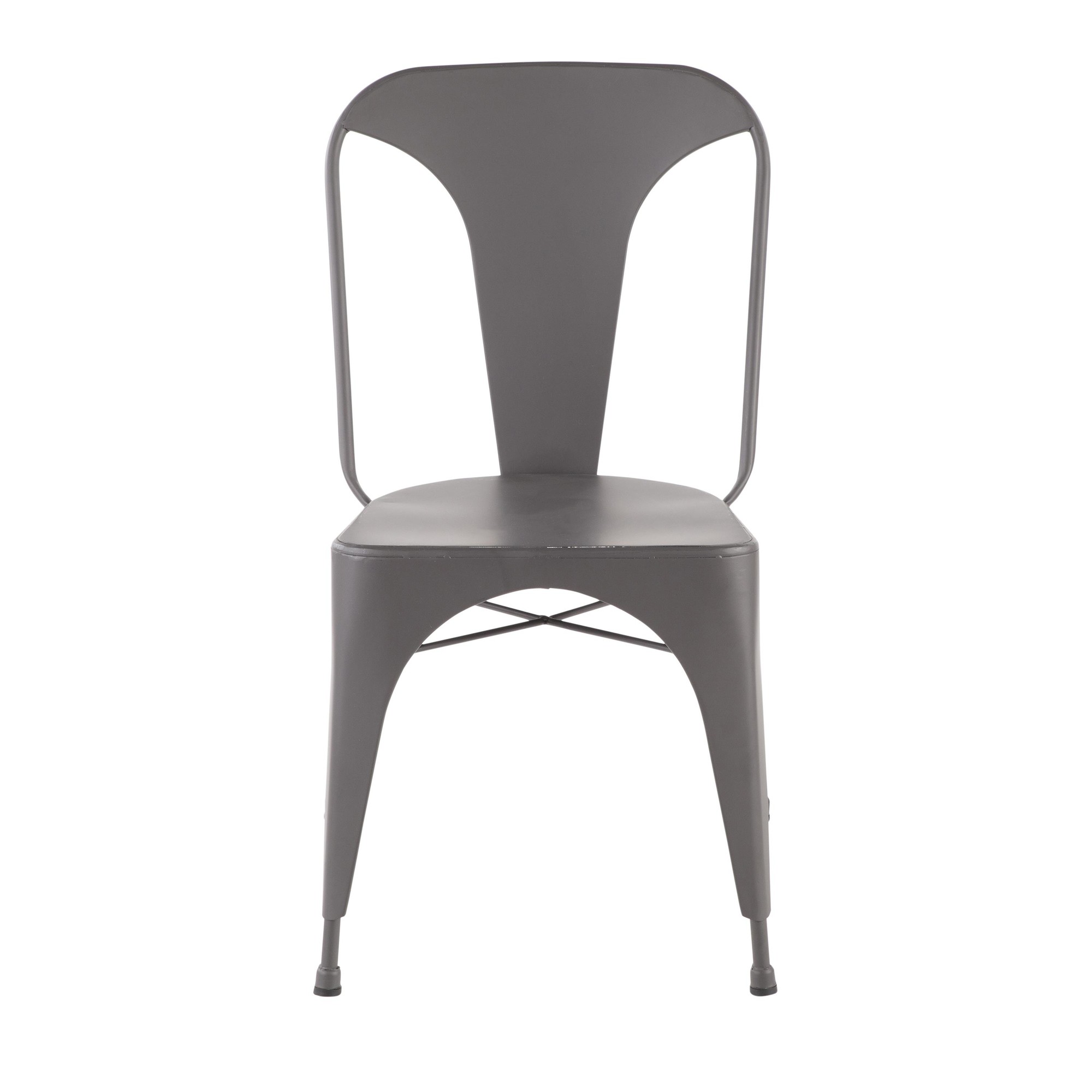 Austin Matte Grey Industrial Dining Chairs (Set of 2) 7 Austin Matte Grey Industrial Dining Chairs (Set of 2) - Image 7