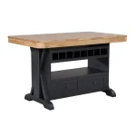 Autumn Winds Natural Finish Kitchen Island