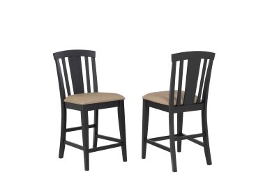 Autumn Winds Stationary Fan Back 24-Inch Counter Stool (Pack of 2)