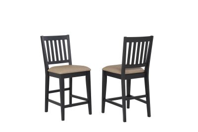 Autumn Winds Stationary Mission Back 24-Inch Counter Stool (Pack of 2)