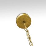 Ava White (34"D) Gold Metal and White Wood Beaded Six Bulb Chandelier
