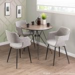 Avery Mid-Century Modern Round Dining Table Black Walnut