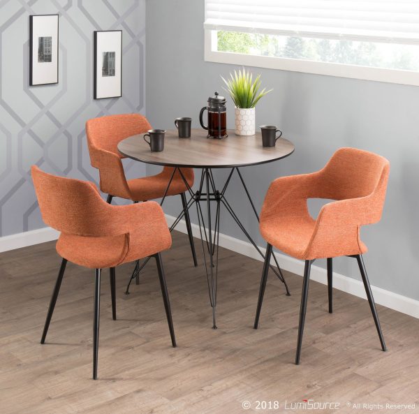 Avery Mid Century Modern Round Dining Table Black Walnut 2