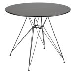 Avery Mid-Century Modern Round Dining Table Black Walnut