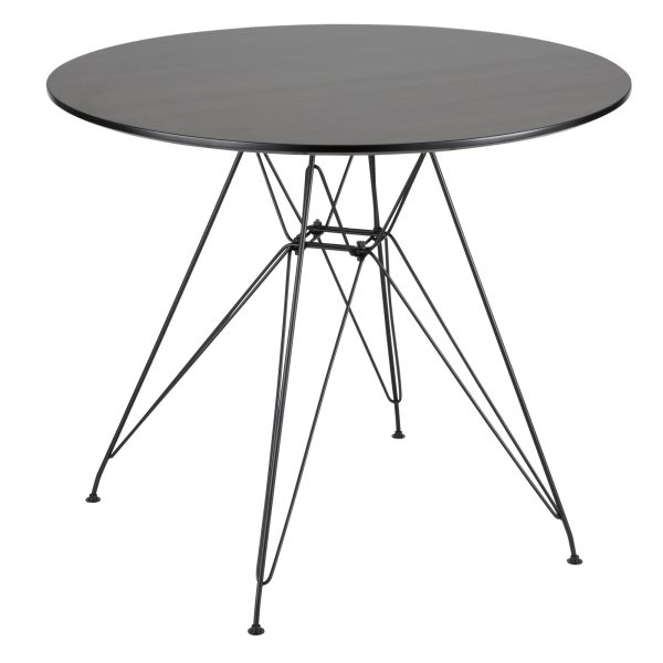 Avery Mid Century Modern Round Dining Table Black Walnut 3