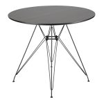 Avery Mid-Century Modern Round Dining Table Black Walnut