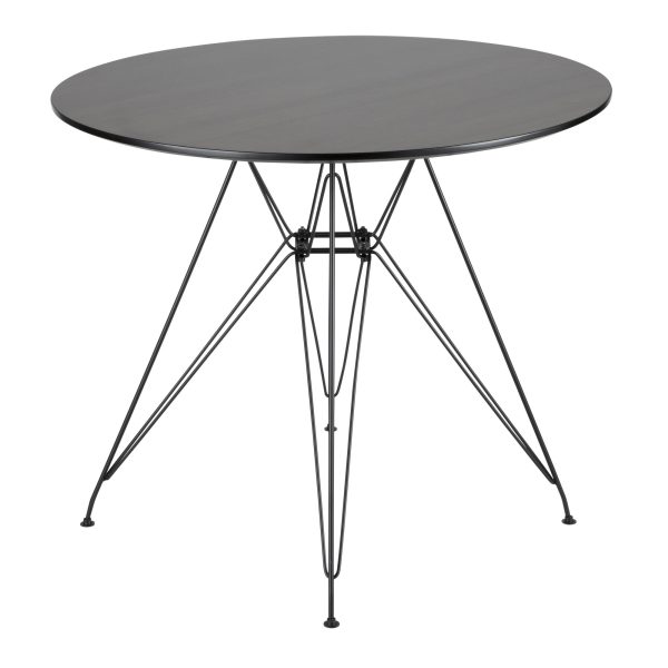 Avery Mid Century Modern Round Dining Table Black Walnut 4