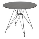 Avery Mid-Century Modern Round Dining Table Black Walnut