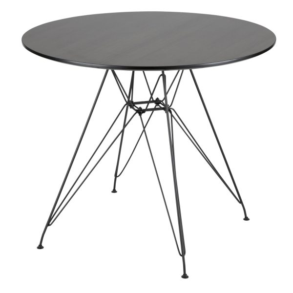 Avery Mid Century Modern Round Dining Table Black Walnut 5