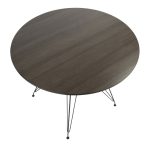 Avery Mid-Century Modern Round Dining Table Black Walnut