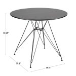 Avery Mid-Century Modern Round Dining Table Black Walnut
