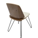 Avery Walnut Cream Mid-Century Modern Accent Chairs (Set of 2) 18 Avery Walnut Cream Mid-Century Modern Accent Chairs (Set of 2)
