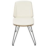 Avery Walnut Cream Mid-Century Modern Accent Chairs (Set of 2) 20 Avery Walnut Cream Mid-Century Modern Accent Chairs (Set of 2)