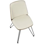 Avery Walnut Cream Mid-Century Modern Accent Chairs (Set of 2) 21 Avery Walnut Cream Mid-Century Modern Accent Chairs (Set of 2)