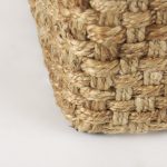 Aylin 16.5" Square Brown Jute Pouf