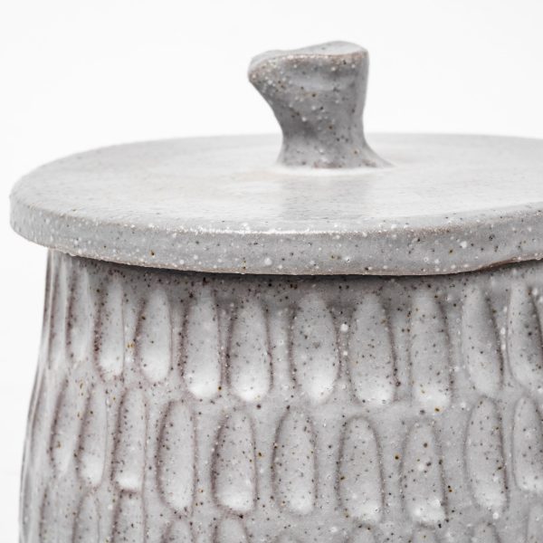 Azul Large 5L x 5W Gray Ceramic Detailed Decorative Box 3