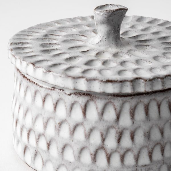 Azul Small 5L x 5W Gray Ceramic Detailed Decorative Box 6