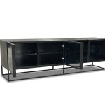 BARKER Slate Ceramic Top Black Ash Media Unit