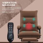 Heated Massage Office Chair with Footrest and Adjustable Recline Brown 7 Heated Massage Office Chair with Footrest and Adjustable Recline Brown
