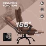 Heated Massage Office Chair with Footrest and Adjustable Recline Brown 9 Heated Massage Office Chair with Footrest and Adjustable Recline Brown