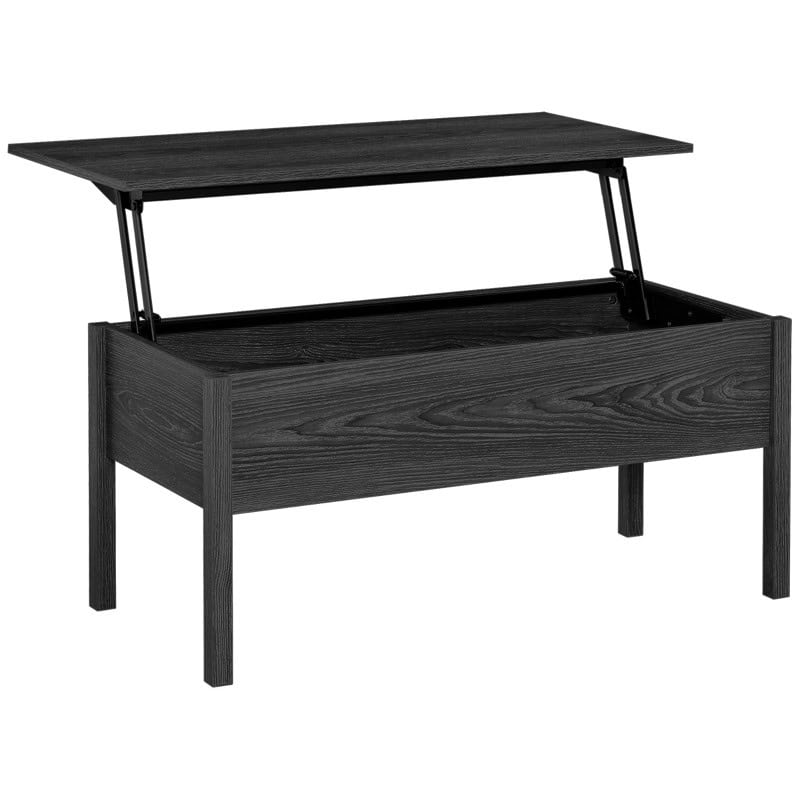 Modern Black Lift Top Coffee Table with Hidden Storage 1 Modern Black Lift Top Coffee Table with Hidden Storage