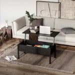 Modern Black Lift Top Coffee Table with Hidden Storage 6 Modern Black Lift Top Coffee Table with Hidden Storage