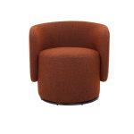 BIARRITZ Rust Bouclé Swivel Lounge Chair 7 BIARRITZ Rust Bouclé Swivel Lounge Chair