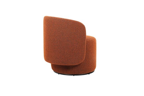BIARRITZ Rust Boucle Swivel Lounge Chair 2 2