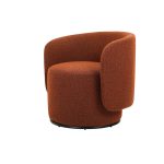 BIARRITZ Rust Bouclé Swivel Lounge Chair 6 BIARRITZ Rust Bouclé Swivel Lounge Chair