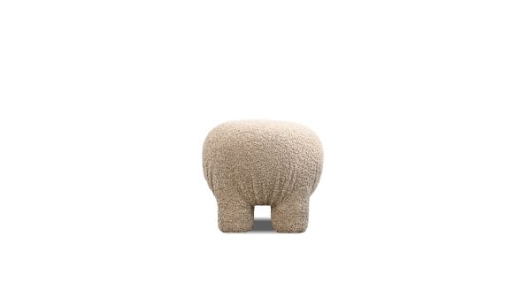 BIBI Fawn Fabric Foam Filled Ottoman 1 2