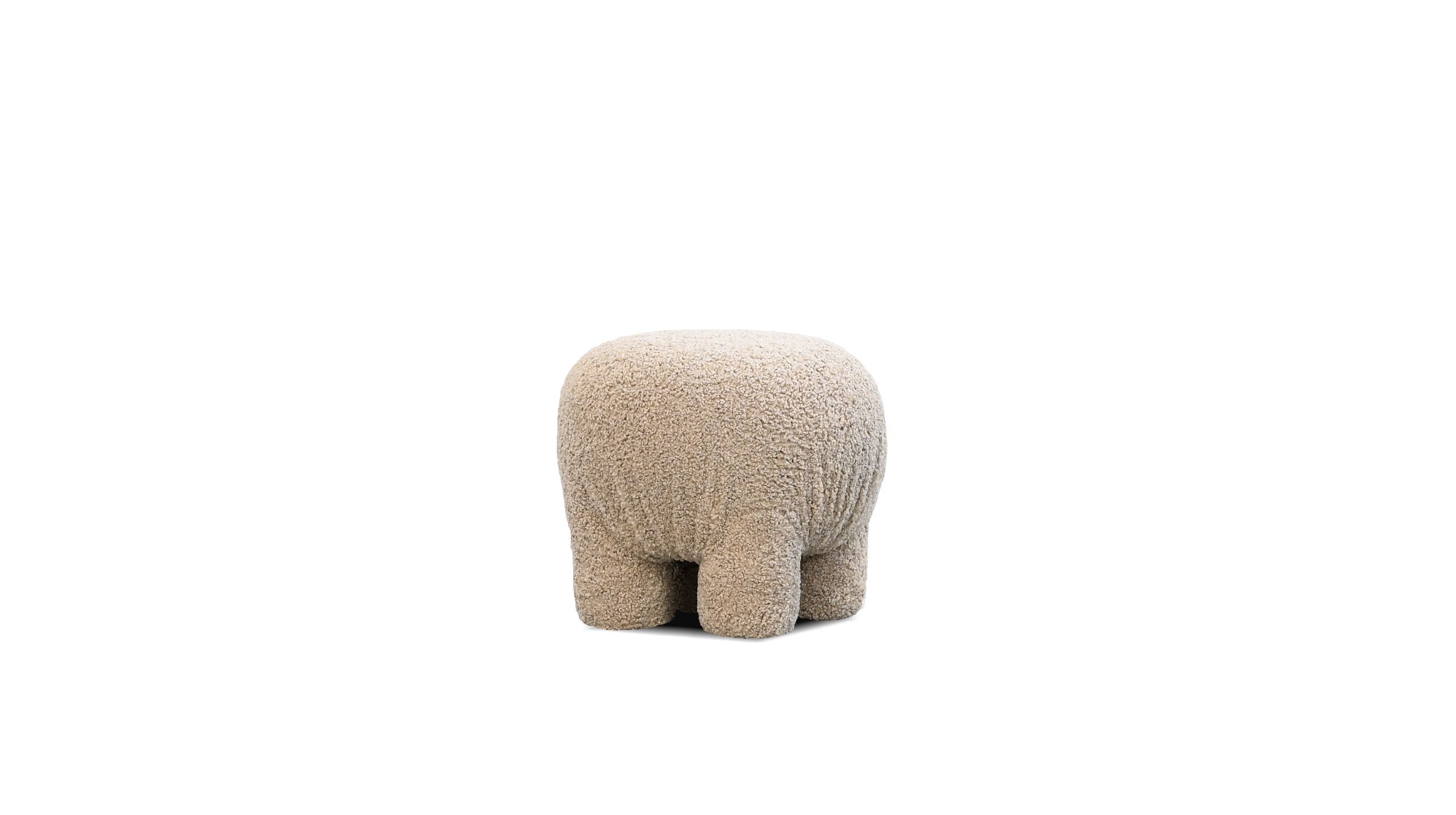 BIBI Fawn Fabric Foam Filled Ottoman 1 BIBI Fawn Fabric Foam Filled Ottoman