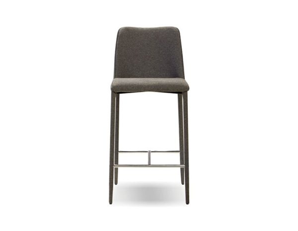 BILLINGS Dark Grey Fabric Counter Stool 1 2