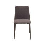 BILLINGS Dark Grey Fabric Dining Chairs Metal Frame 7 BILLINGS Dark Grey Fabric Dining Chairs Metal Frame