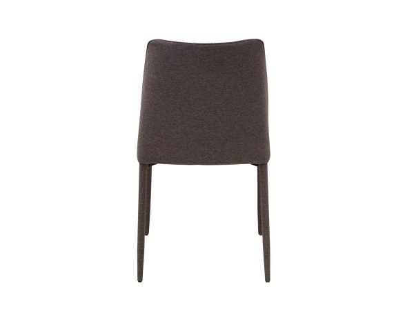 BILLINGS Dark Grey Fabric Dining Chairs Metal Frame 2 2