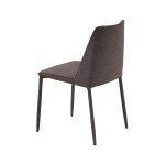 BILLINGS Dark Grey Fabric Dining Chairs Metal Frame 9 BILLINGS Dark Grey Fabric Dining Chairs Metal Frame