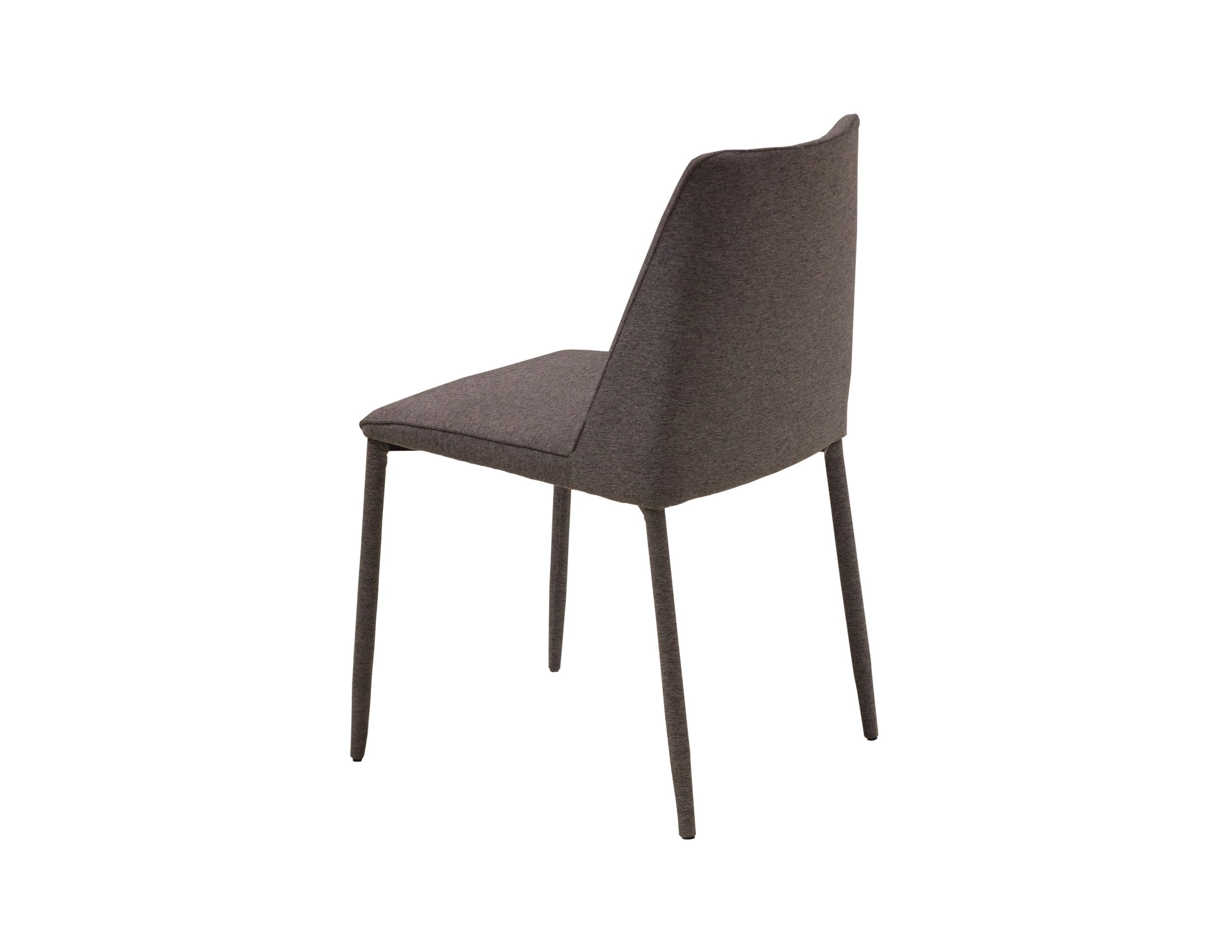 BILLINGS Dark Grey Fabric Dining Chairs Metal Frame 4 BILLINGS Dark Grey Fabric Dining Chairs Metal Frame - Image 4