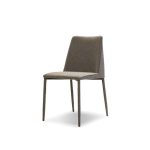 BILLINGS Dark Grey Fabric Dining Chairs Metal Frame 6 BILLINGS Dark Grey Fabric Dining Chairs Metal Frame
