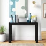 Solid Wood Black Console Table with Modern Minimalist Design