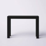 Solid Wood Black Console Table with Modern Minimalist Design