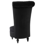 Black Tufted High Back Velvet Upholstered Accent Chair 8 Black Tufted High Back Velvet Upholstered Accent Chair