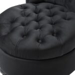 Black Tufted High Back Velvet Upholstered Accent Chair 10 Black Tufted High Back Velvet Upholstered Accent Chair
