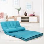 Teal Blue Foldable 5-Tilt Floor Sofa Bed with Pillows 7 Teal Blue Foldable 5-Tilt Floor Sofa Bed with Pillows