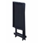 Folding Black Wood Finish TV Tray Side Table