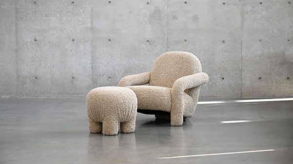 BLUME Fawn Fabric Foam Filled Lounge Chair 5 2
