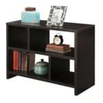 Espresso Wood 2-Shelf Console Table for Office and Storage