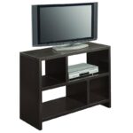 Espresso Wood 2-Shelf Console Table for Office and Storage