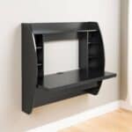 Space Saving Wall Mounted Floating Laptop Desk in Black 7 Space Saving Wall Mounted Floating Laptop Desk in Black